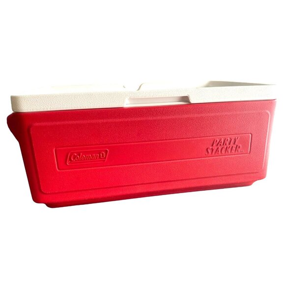 Coleman Party Stacker Stackable Cooler Compact 24 Can 6225 Red - Picture 1 of 11